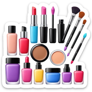 Productos de maquillaje  sticker