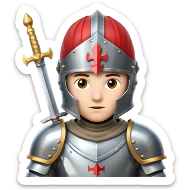 crusader knight sticker
