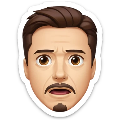 suprised tony stark sticker