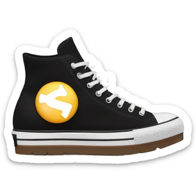 Black platform converse platform shoes hike  sticker