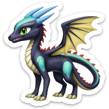 Meloetta-Sergal-Cresselia-Palkia-Toothless-Fakémon-creature-hybrid sticker