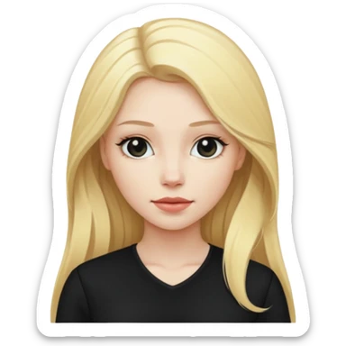Bride of Dracula with long blonde hair, black outfit sticker