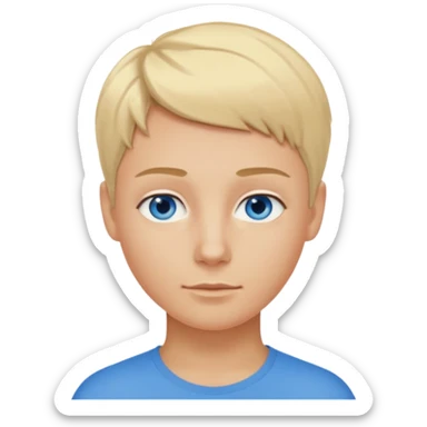 short blond hair blue eyes 5ft 9 140lbs Italian sticker