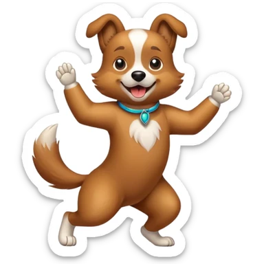 Perro bailando sticker