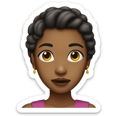 dramatic girl sticker