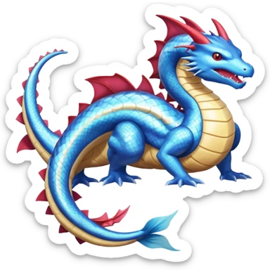 Dragonite-Salamence-Gyarados-Suicune-Kyogre-fusion, full body sticker