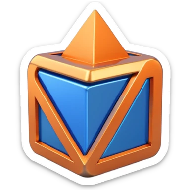 Genarte for a me a Blender Program logo sticker