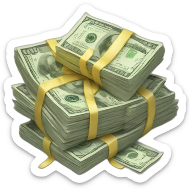 pile of cash sticker