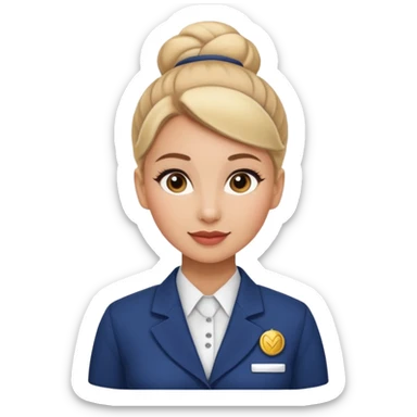 Fais-moi une réceptionniste pour un hôtel de luxe avec des habits un peu plus classe sticker