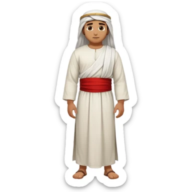fullbody Middle Eastern man from Jerusalem, 1st century, tunic and sash sticker