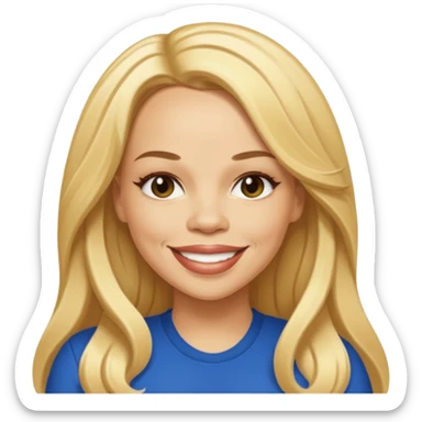 Faith Evans with long blonde hair sticker