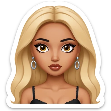 spanisj beauty standard, pretty bratz baddie, black eyeliner sticker