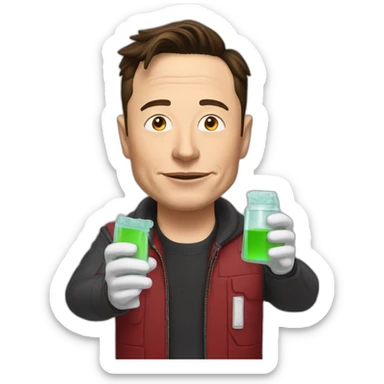 elon musk doing drugs, for educational purposes only, inclusiveness and positive, LGTBQ+ sticker