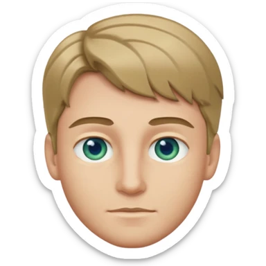 dark blond whit blue/green eys Male sticker