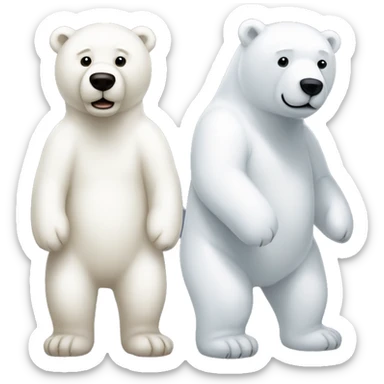 make a white teddy bear that looks like a polar bear but a regular teddy bear sticker