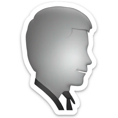 silhoutte of man speaking sticker