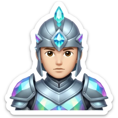crystal-armored warrior sticker