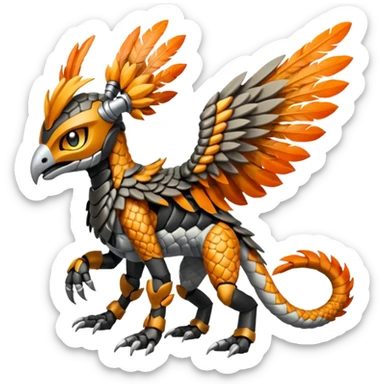 Meloetta-Wargreymon-Trico-Pokémon-Digimon-Fakémon-fusion-hybrid-creature sticker