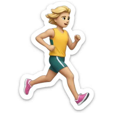 running in bermuda shorts sticker
