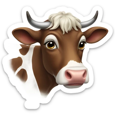 Beautiful cow sticker