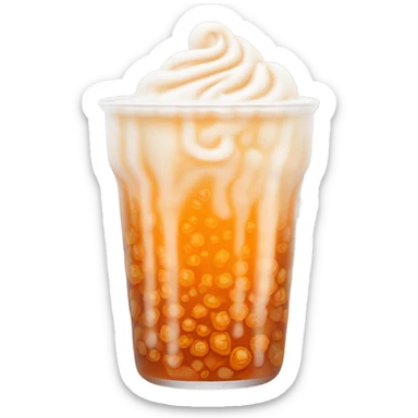 Thai tea boba tea sticker