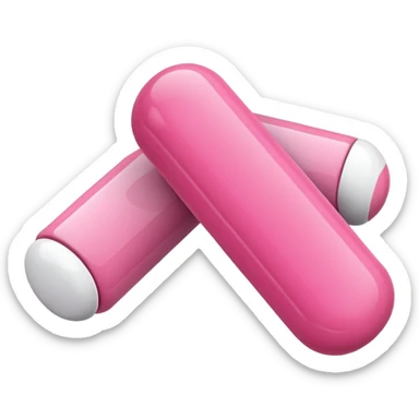 pink and white medication sticker