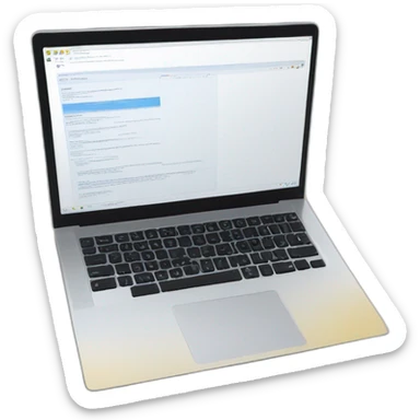 laptop with web design on the sсreen sticker