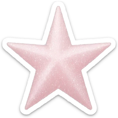 pale pink star sparkle sticker