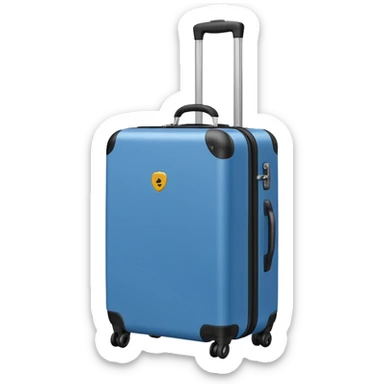blue carry-on luggage sticker