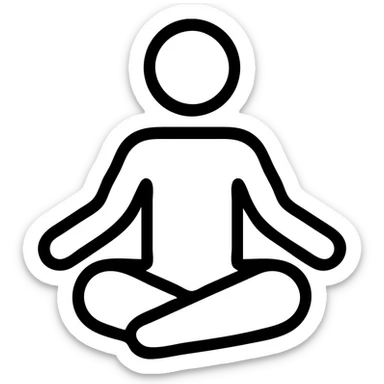 icon on the theme of yoga guru classes. image of a person in asana pose sticker