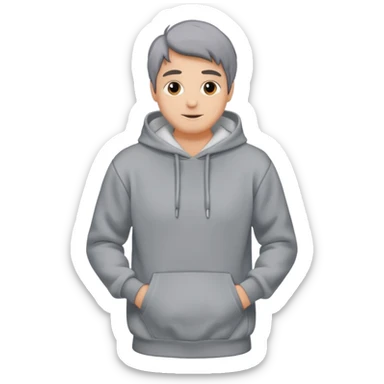 Grey men’s hoodie sticker