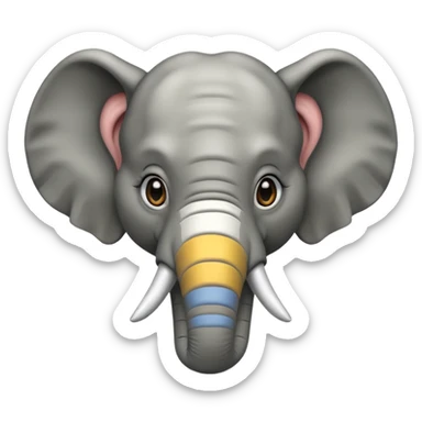 elefante cascut sticker