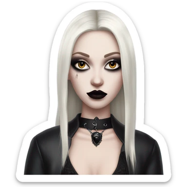 Hyper Realistic Goth victoria secret model vampire  sticker