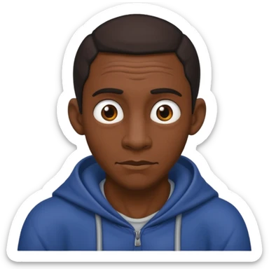 Lanky black guy with hunchback sticker