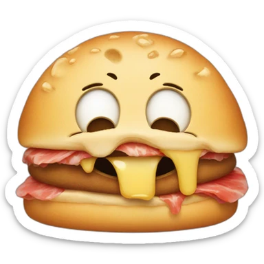 A gluttonous face that eats everything sticker