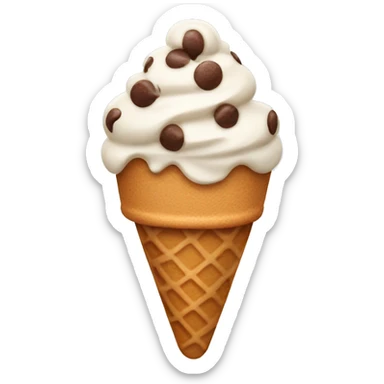 ice cream with chocolate chip cookie  sticker
