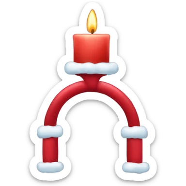 Red Christmas candle arch   sticker