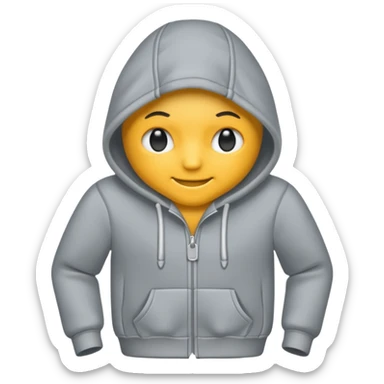 only clean grey hoodie cloth sticker