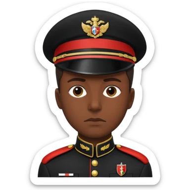 Creamele con la divisa da Carabiniere nera   sticker