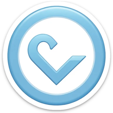 Genera esto que está entre comillas "✓" y alrededor ponle un círculo y rellena adentro del circulo de color celete sticker