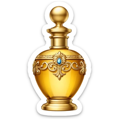 golden elegant parfume sticker