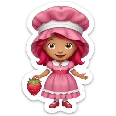 Vintage cartoon character strawberry shortcake sticker