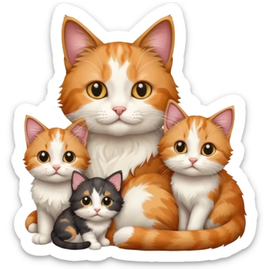 Breastfeeding cat sticker