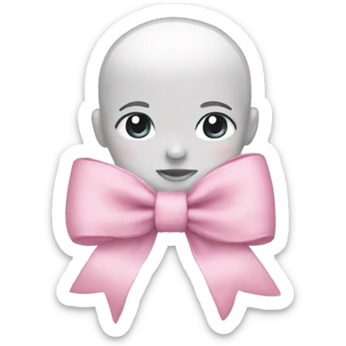 A baby pink bow  sticker