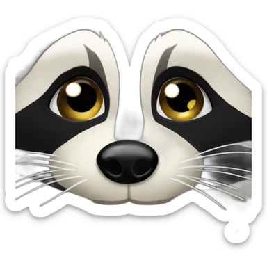 raccoon foolishly wearing all the diamonds he stole sticker