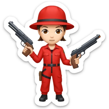 Tokyo in Money Heist, realistic sticker