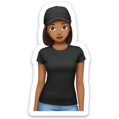 black women's t-shirt with round neck and short cap sleeves, fitted feminine cut, only the garment, isolated on white background, no model sticker