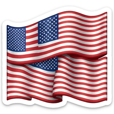 Mix flag Canada and USA sticker