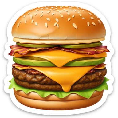 Avocado Bacon Cheeseburger  sticker