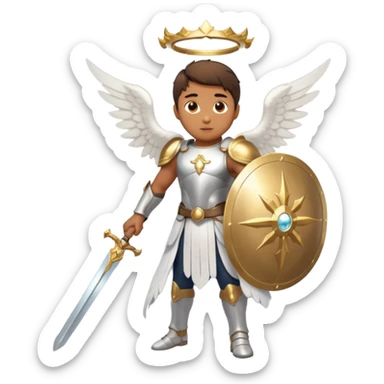 - 🛡️ Shield – symbolizing protection
- ⚔️ Sword – representing spiritual warfare
- 👼 Angel – the heavenly messenger
- ✨ Sparkles – highlighting his glory sticker